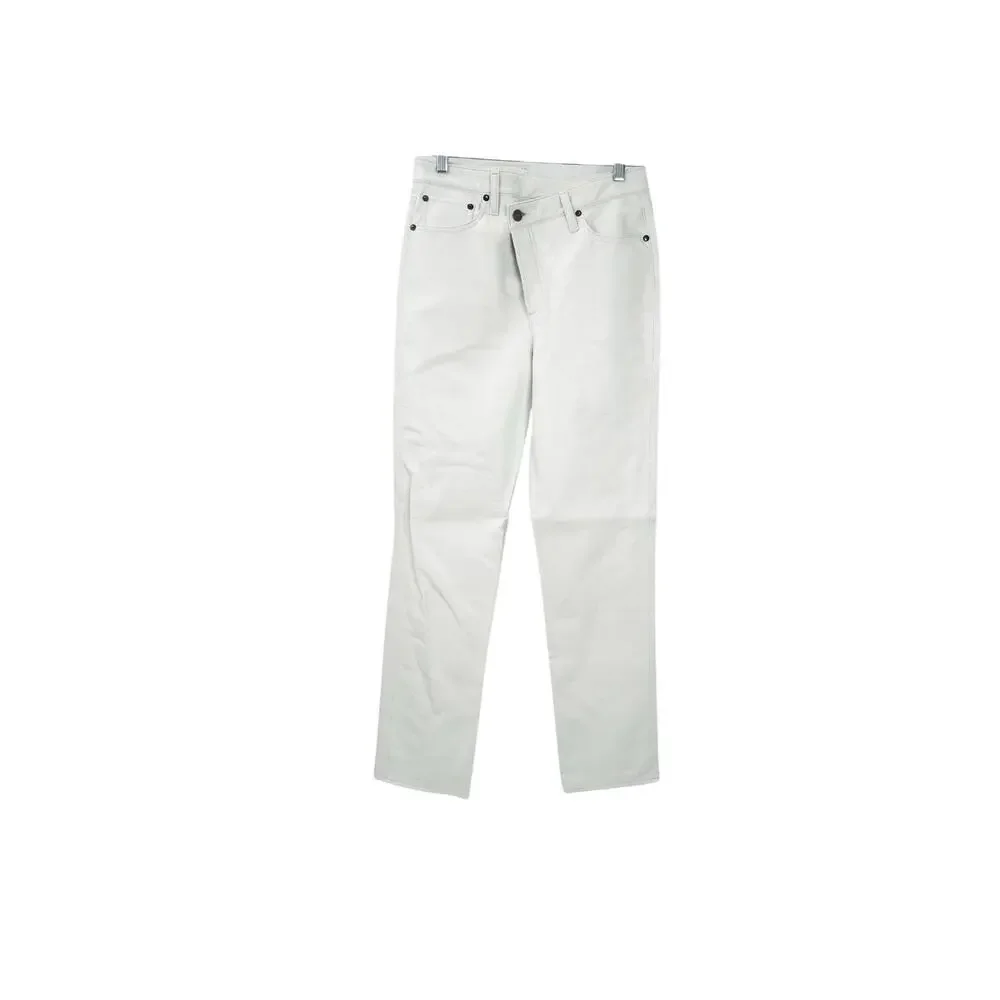 Agolde A9082-1285 Recycled Leather Criss Cross Straight Lace White Size 26 NWT - Picture 5 of 13